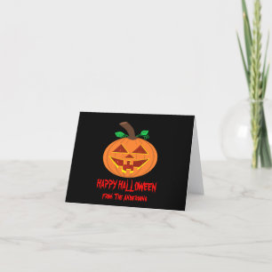 Happy Halloween Lächeln Pumpkin Grußkarte Karte