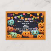 Happy Halloween Lächeln Pumpkin Party Begleitkarte (Vorderseite)
