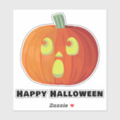 Happy Halloween Lächeln Pumpkin Sticker (Blatt)