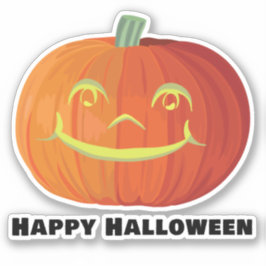 Happy Halloween Lächeln Pumpkin Sticker