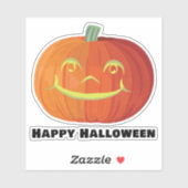 Happy Halloween Lächeln Pumpkin Sticker (Blatt)