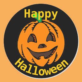 Happy Halloween Laghing Pumpkin 20 Stickers