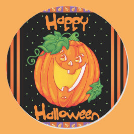 Happy Halloween Laghing Pumpkin 20 Stickers