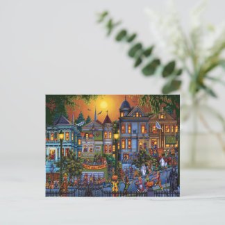 Happy Halloween Landschaft Feiertagspostkarte