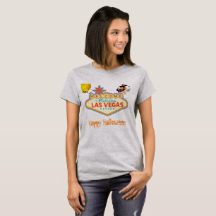 Happy Halloween Las Vegas Flying Witch T-Shirt