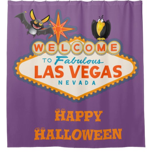 Happy Halloween Las Vegas Style Duschvorhang (Vorderseite)