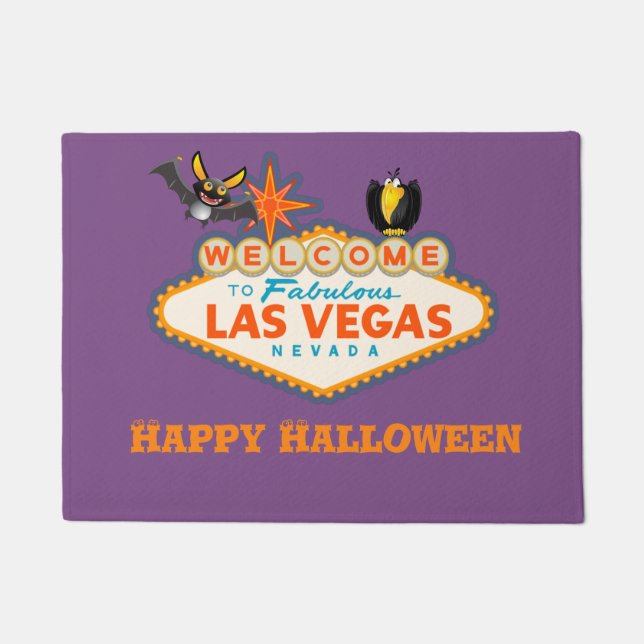 Happy Halloween Las Vegas Style Fußmatte (Vorderseite)