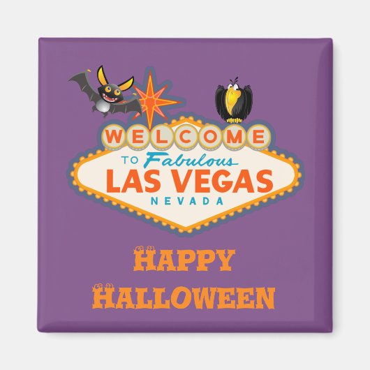 Happy Halloween Las Vegas Style Magnet (Vorne)