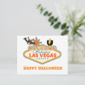 Happy Halloween Las Vegas Style Postkarte (Stehend Vorderseite)