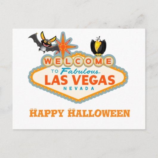 Happy Halloween Las Vegas Style Postkarte (Vorderseite)