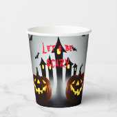 Happy Halloween Lasst uns Beängstigenden Jack 'o L Pappbecher (Rückseite)