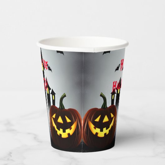 Happy Halloween Lasst uns Beängstigenden Jack 'o L Pappbecher (Rechts)