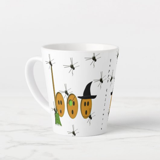 Happy Halloween Latte Tasse (Linke Ecke)