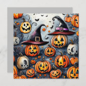 Happy Halloween Leckerei oder Tricks Design Dankeskarte (Vorne/Hinten)