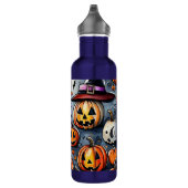 Happy Halloween Leckerei oder Tricks Design Edelstahlflasche (Rechts)