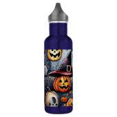 Happy Halloween Leckerei oder Tricks Design Edelstahlflasche (Links)