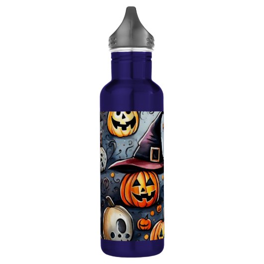 Happy Halloween Leckerei oder Tricks Design Edelstahlflasche (Links)