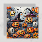 Happy Halloween Leckerei oder Tricks Design Einladung (Vorne/Hinten)