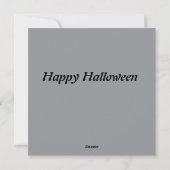 Happy Halloween Leckerei oder Tricks Design Feiertagskarte (Rückseite)