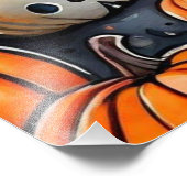 Happy Halloween Leckerei oder Tricks Design Fotodruck (Ecke)