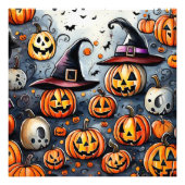 Happy Halloween Leckerei oder Tricks Design Fotodruck (Vorne)