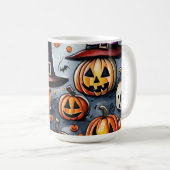 Happy Halloween Leckerei oder Tricks Design Kaffeetasse (VorderseiteRechts)