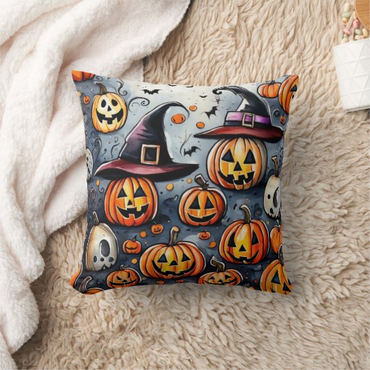 Happy Halloween Leckerei oder Tricks Design Kissen (Decke)