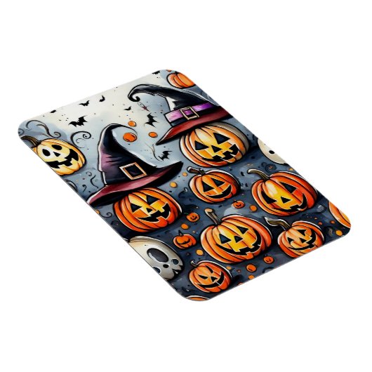 Happy Halloween Leckerei oder Tricks Design Magnet (Rechte Seite)