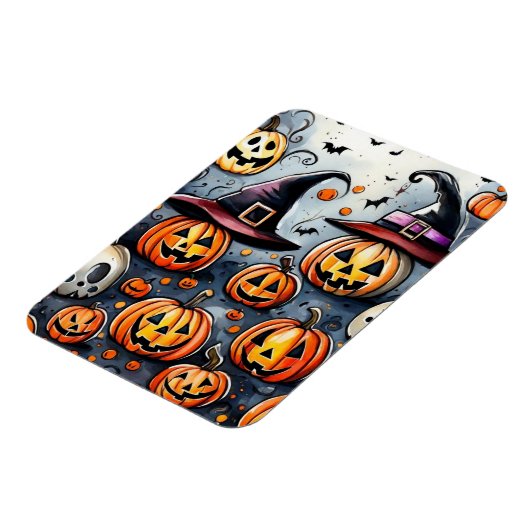 Happy Halloween Leckerei oder Tricks Design Magnet (Linke Seite)