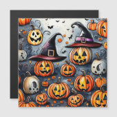 Happy Halloween Leckerei oder Tricks Design Magneteinladung (Vorne/Hinten)