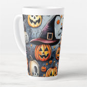 Happy Halloween Leckerei oder Tricks Design Milchtasse (Linke Ecke)