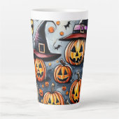 Happy Halloween Leckerei oder Tricks Design Milchtasse (Vorderseite)
