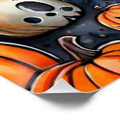 Happy Halloween Leckerei oder Tricks Design Poster (Ecke)