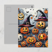 Happy Halloween Leckerei oder Tricks Design Postkarte (Vorne/Hinten)