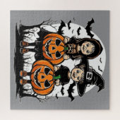 Happy Halloween Leckerei oder Tricks Design Puzzle (Horizontal)