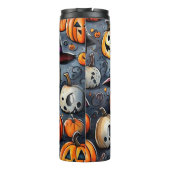 Happy Halloween Leckerei oder Tricks Design Thermosbecher (Rückseite)