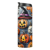 Happy Halloween Leckerei oder Tricks Design Thermosbecher (Nach rechts gedreht)