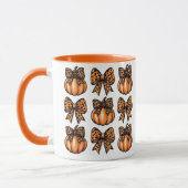 Happy Halloween Leopart Bow Pumpkin Coquette Tasse (Links)