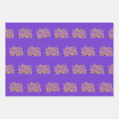 Happy halloween Lettering Violet Geschenkpapier Set (Vorderseite 3)