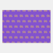 Happy halloween Lettering Violet Geschenkpapier Set (Vorderseite 2)