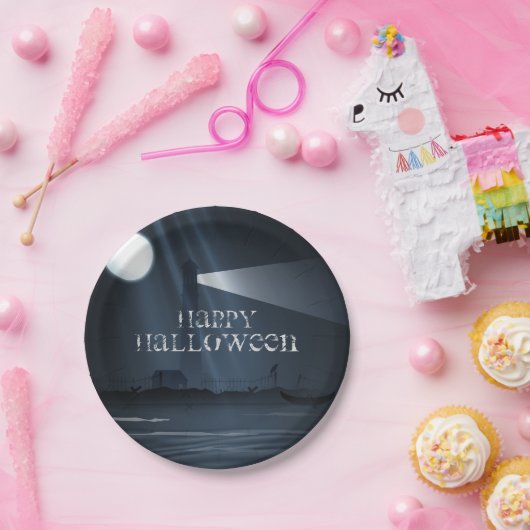 Happy Halloween Lighthouse am Night Party Teller (Party)
