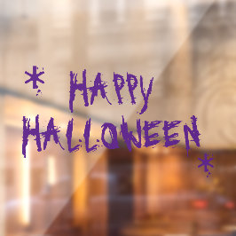 Happy Halloween lila beängstigende, sprichwörtlich Fensteraufkleber