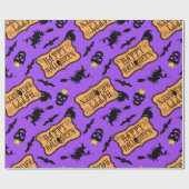 Happy Halloween Lila Geschenkpapier (Flach)