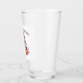 Happy Halloween Lila Hexenkürbis & Fledermäuse Glas (Links)