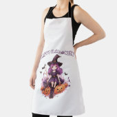 Happy Halloween Lila Hexenkürbis & Fledermäuse Sch Schürze (InSitu)