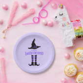 Happy Halloween Lila HexenParty Pappteller (Party)