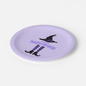 Happy Halloween Lila HexenParty Pappteller (Schrägansicht)