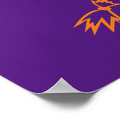 Happy Halloween lila orangefarbene Leckerei Poster (Ecke)