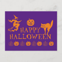 Happy Halloween lila orangefarbene Leckerei