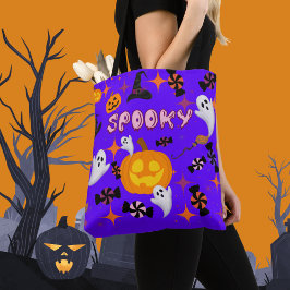 Happy Halloween Lila Spooky Festival Tasche